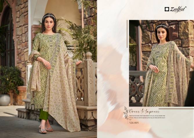Baani By Zulfat 526-001 To 008 Printed Cotton Dress Material Wholesale In Delhi